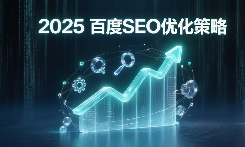2025年百度SEO优化策略下的网站排名与流量增长趋势图