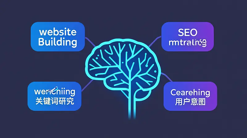 一张关于如何为益阳网站建设项目进行关键词研究与策略分析的概念图