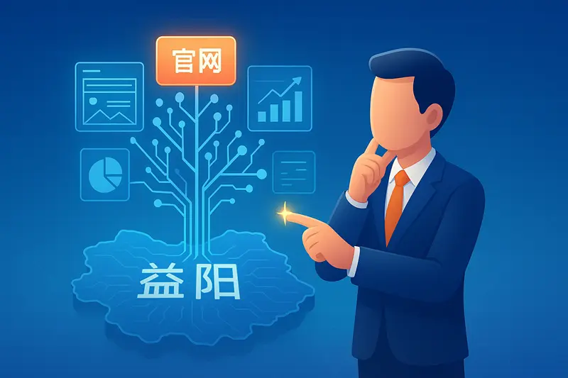 一位益阳网站建设公司的专家正在为客户讲解专业的网站架构与SEO方案