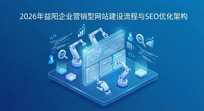 2026年益阳企业营销型网站建设流程与SEO优化架构示意图