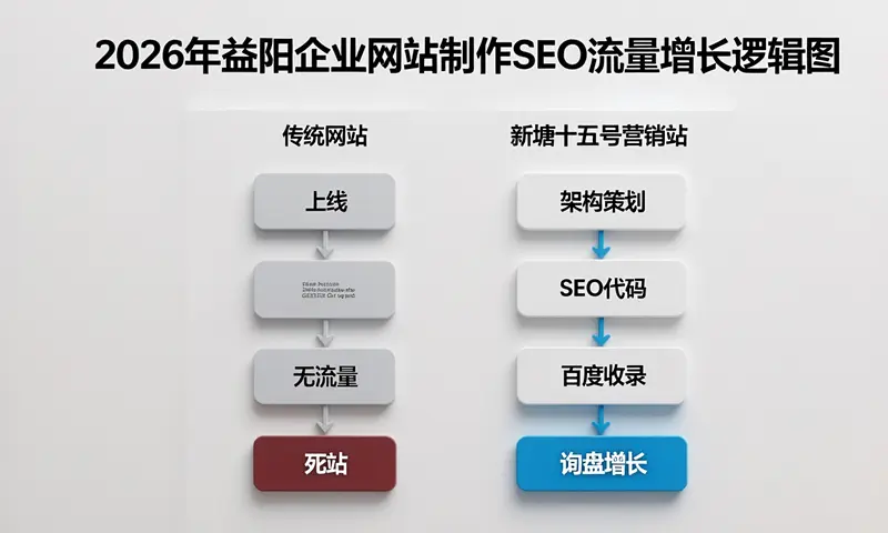 2026年益阳企业网站制作SEO流量增长逻辑图
