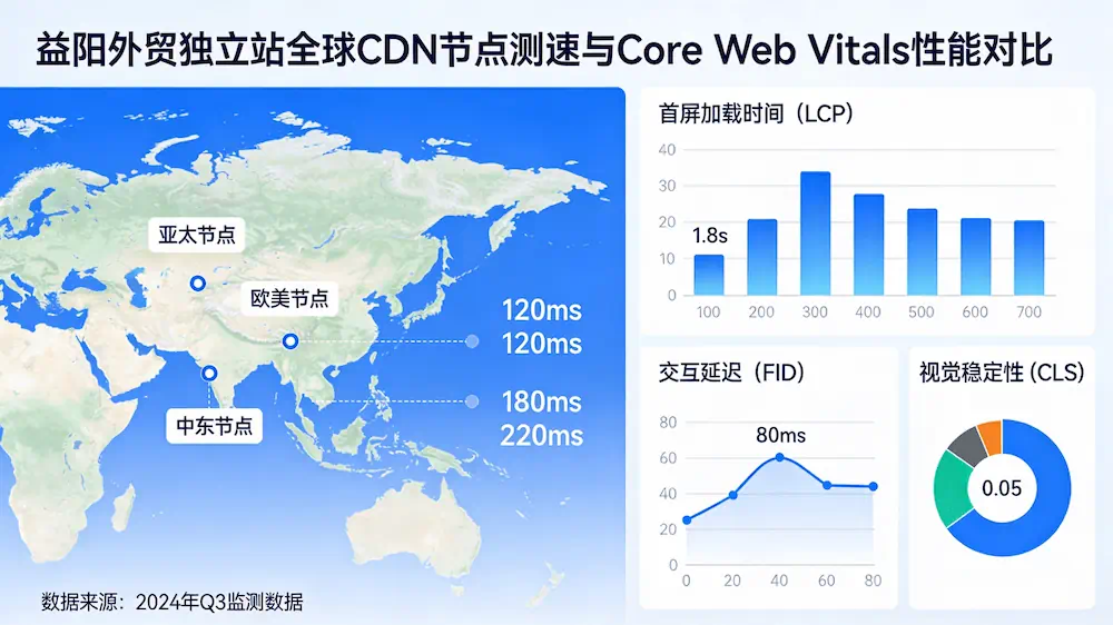 益阳外贸独立站全球CDN节点测速与Core Web Vitals性能对比