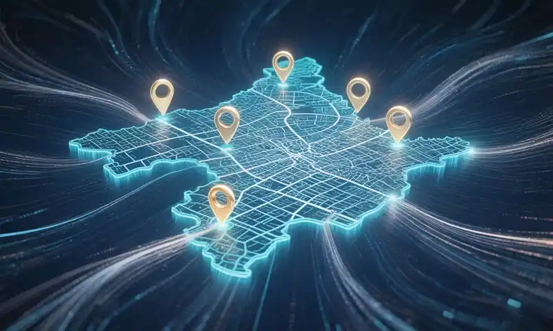 益阳网站GEO优化提升本地搜索排名的数字化地图示意图