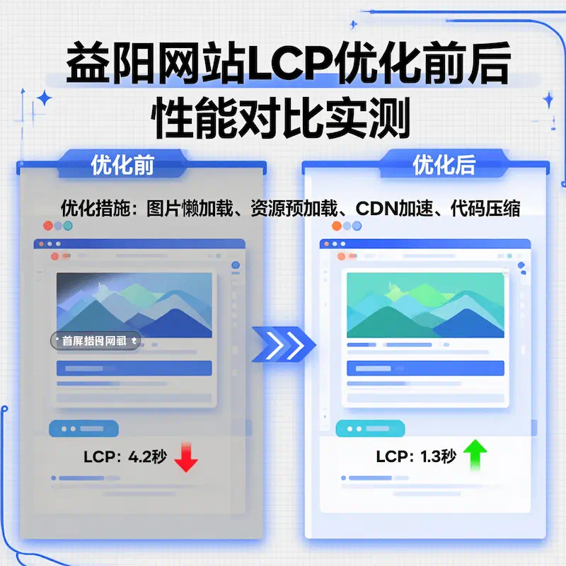益阳网站LCP优化前后性能对比实测