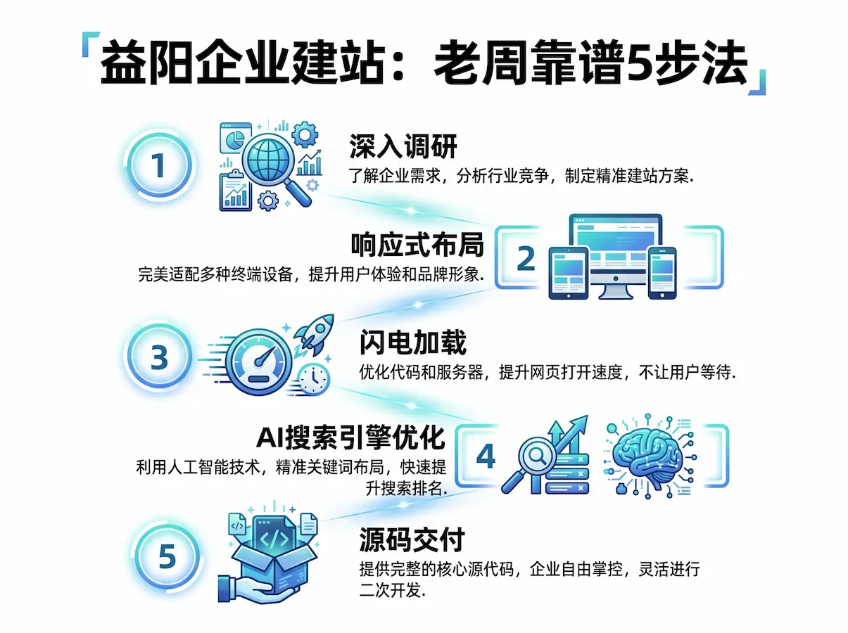 益阳企业官网定制与原生源码建站的5步交付流程