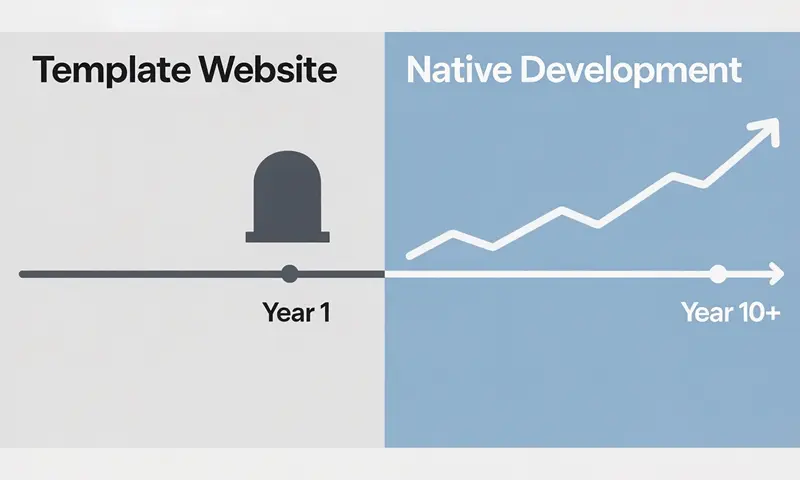 网站建设短期模板与长期原生开发的生命周期对比