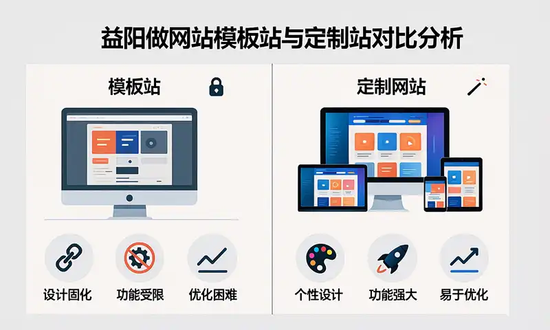 益阳企业网站制作-模板站与定制站对比场景