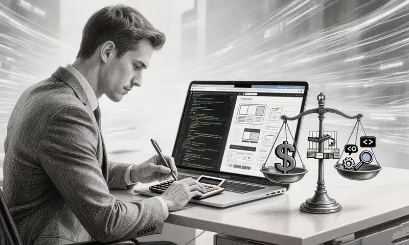 做网站价格报价费用组成分析图：域名、服务器与设计开发成本的平衡